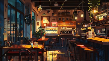 Gemütliches Café-Interieur